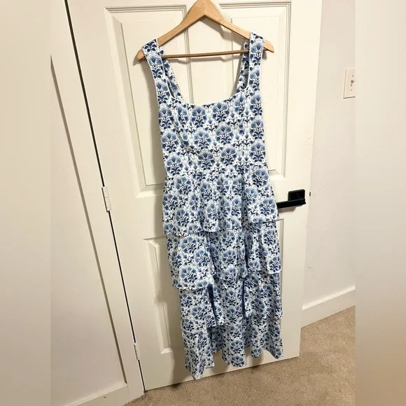 Show Me Your Mumu Tiered Cottom MIDI dress - Picture 4 of 10